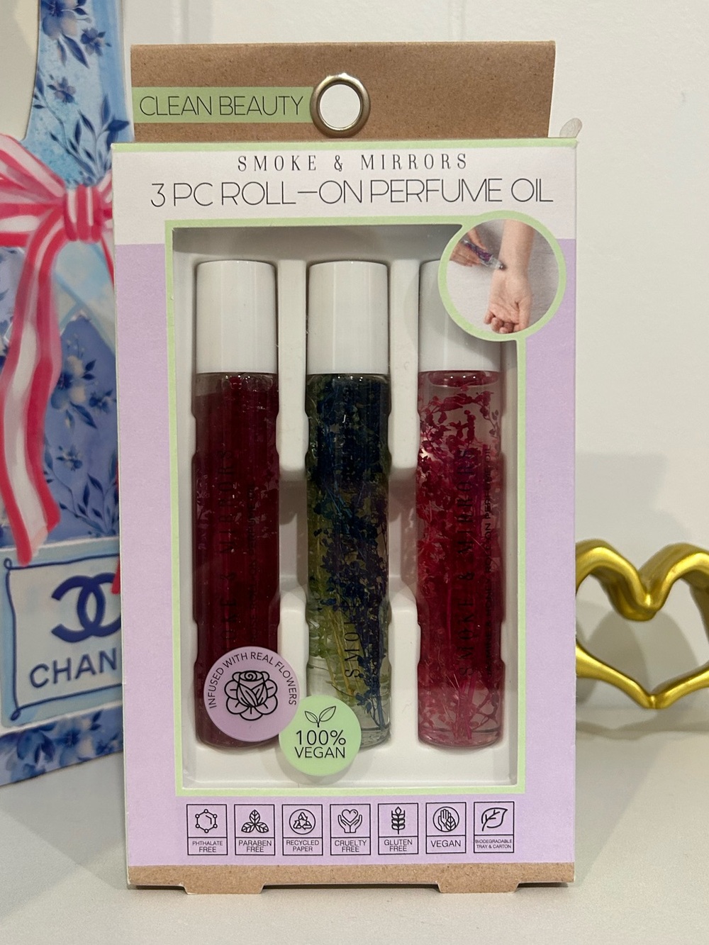 Smoke & Mirrors 3-Piece Roll-On Perfume Oil Set - Red & Green
